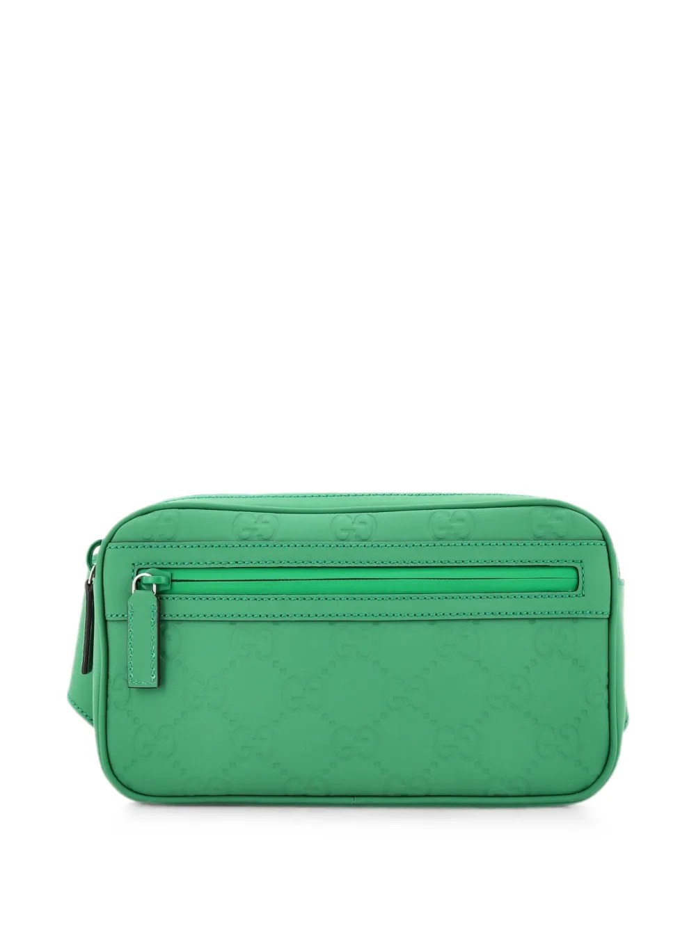 Gucci Pre-Owned Marsupio GG in pelle effetto gomma con zip - Verde