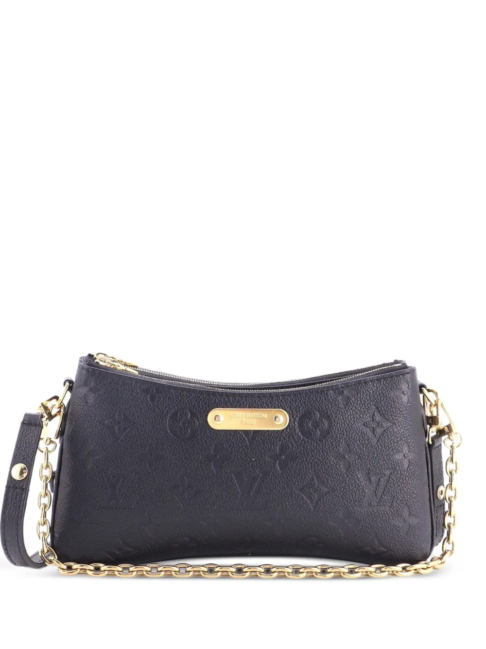 Louis Vuitton Pre-Owned Liv Pochette Monogram Embossed Leather shoulder bag - Black