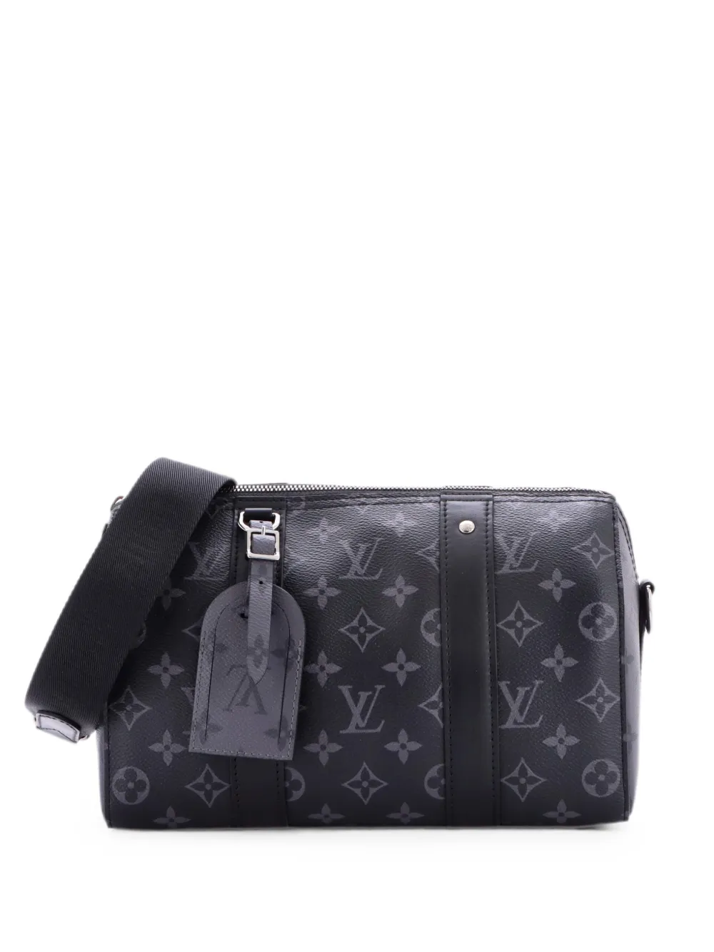 Louis Vuitton Pre-Owned Borsa a tracolla City Keepall in tela Monogram Eclipse Reverse - Nero