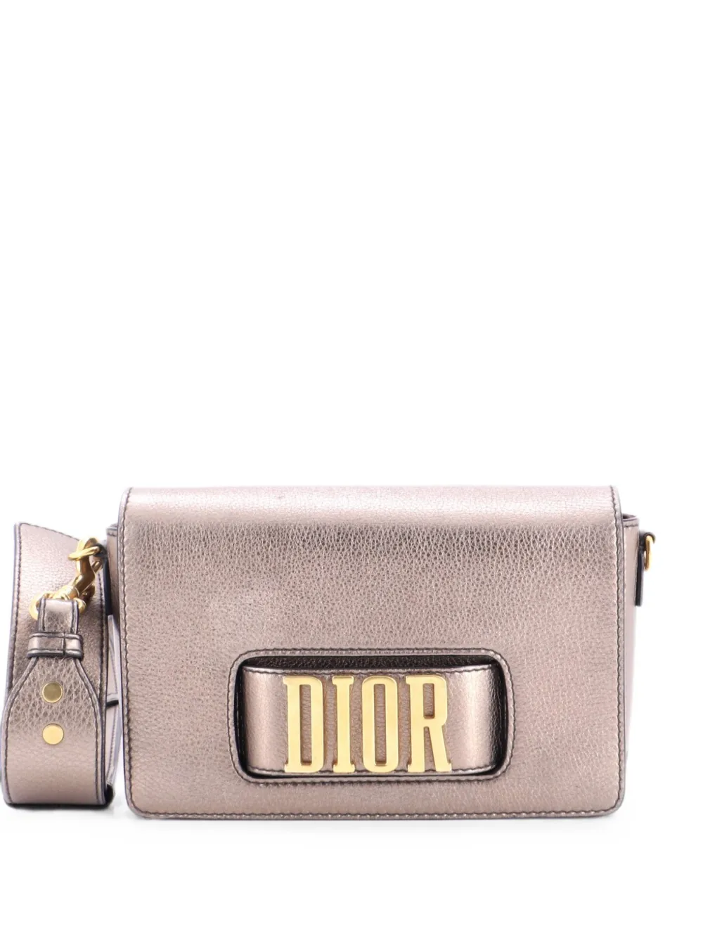 Christian Dior Pre-Owned Borsa a spalla Dio(r)evolution media in pelle con battente - Marrone