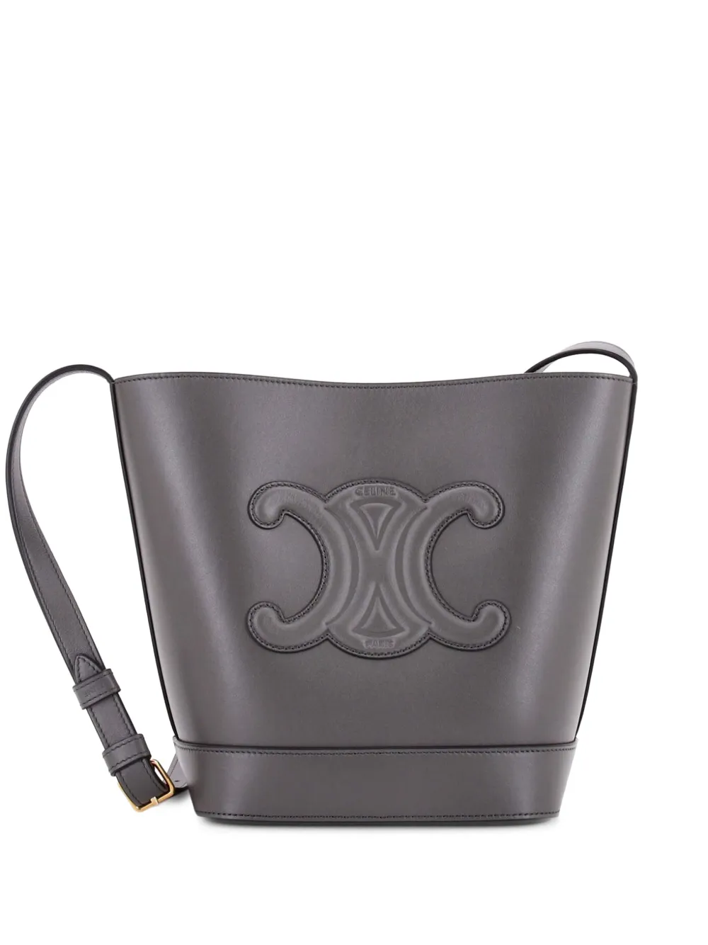 Celine Pre-Owned Cuir Triomphe Leather Small bucket bag - Grey