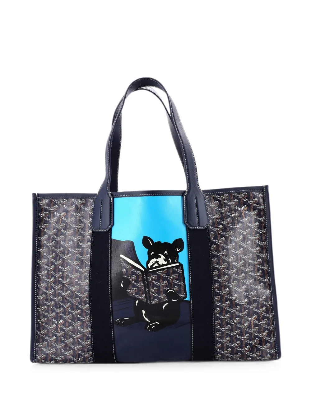 Goyard Pre-Owned Borsa tote Villette in tela cerata con stampa - Blu