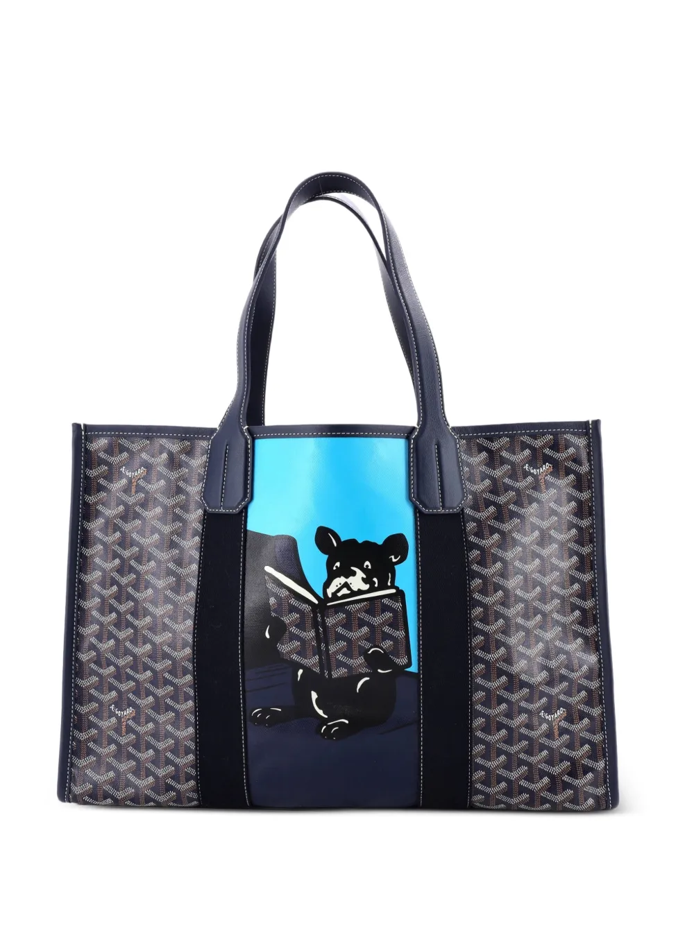 Goyard Pre-Owned Borsa tote Villette in tela cerata con stampa - Blu