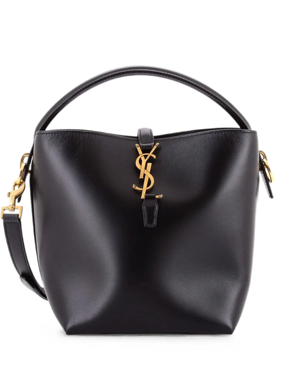 Saint Laurent Pre-Owned Borsa a secchiello Le 37 mini in pelle - Nero