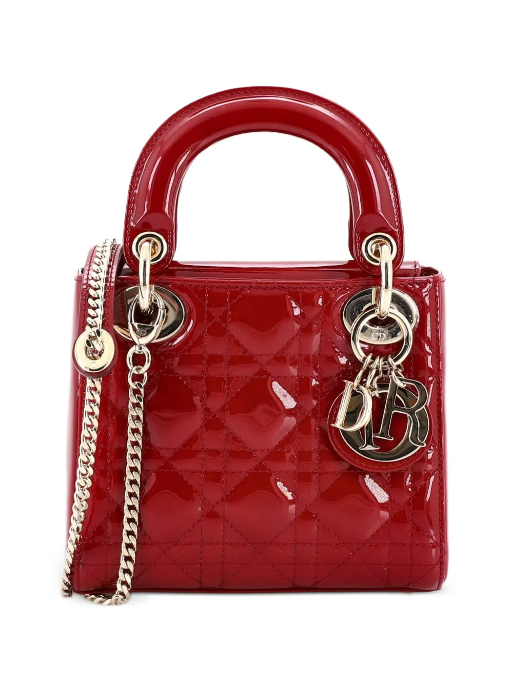 Christian Dior Pre-Owned Lady Dior Cannage Mini-Tasche - Rot