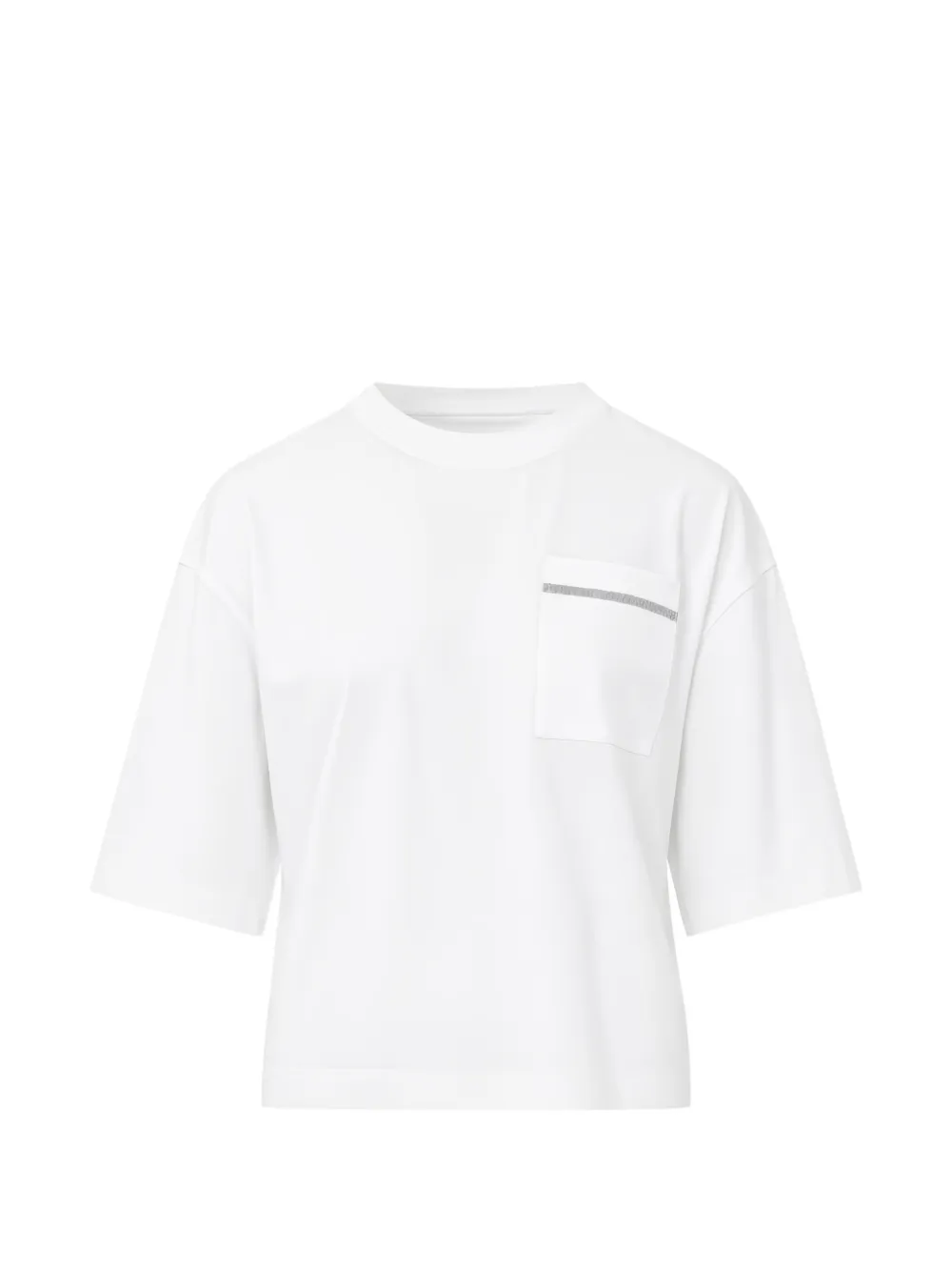 Brunello Cucinelli Monili-trim T-shirt - Bianco