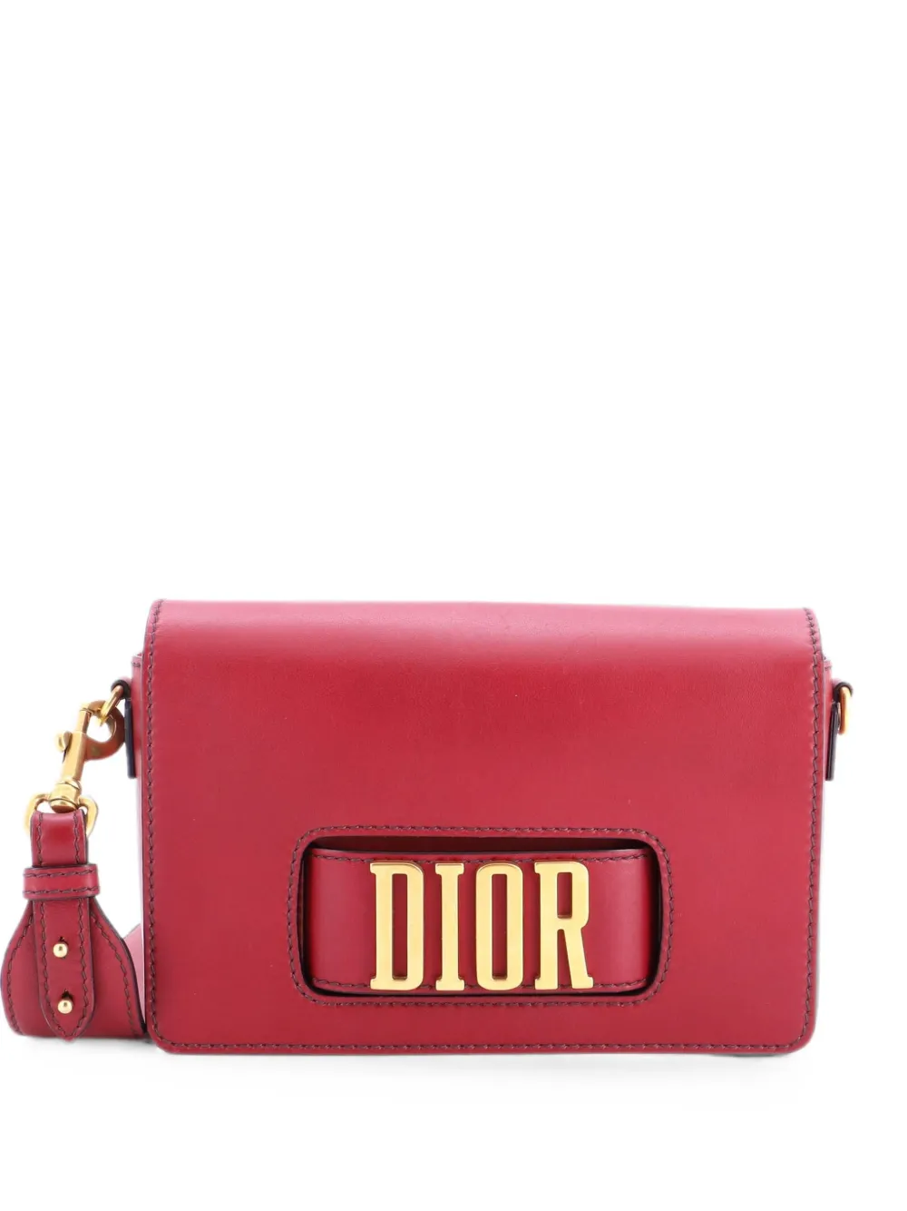 Christian Dior Pre-Owned Borsa a spalla Dio(r)evolution media in pelle con battente - Rosso