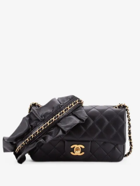 CHANEL Pre-Owned Romance Flap Bag Quilted Lambskin Mini crossbody bag