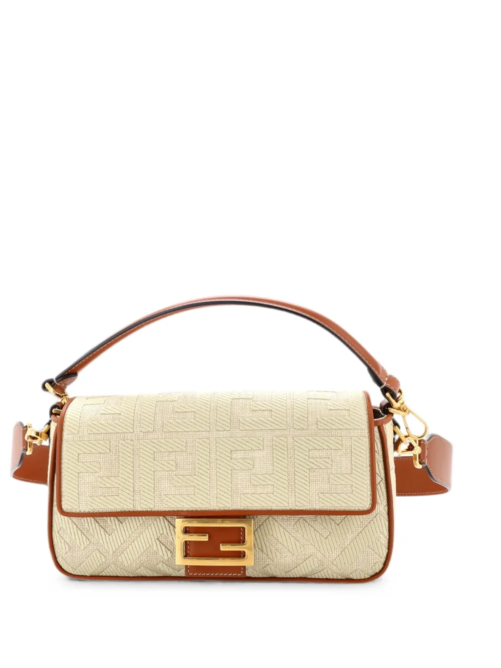Fendi Pre-Owned Borsa a tracolla Baguette NM con ricamo - Toni neutri