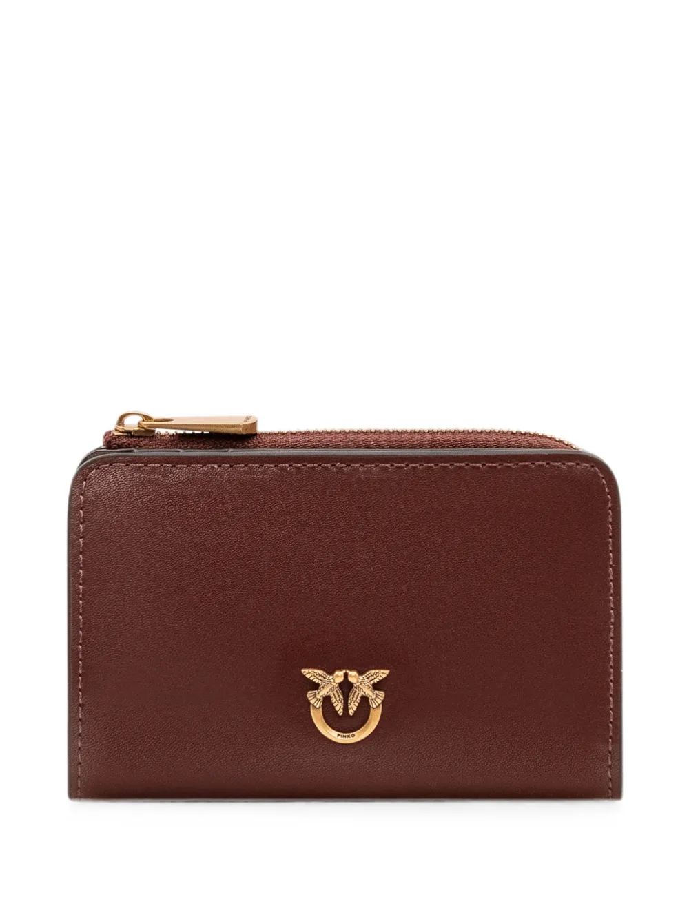 PINKO Love Birds leather wallet - Braun