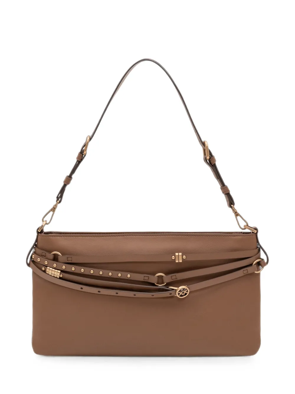 PINKO Medium Belt Bag leren schoudertas Bruin