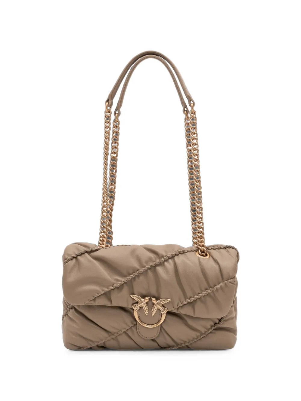 PINKO Love Puff crinkle shoulder bag - Grey