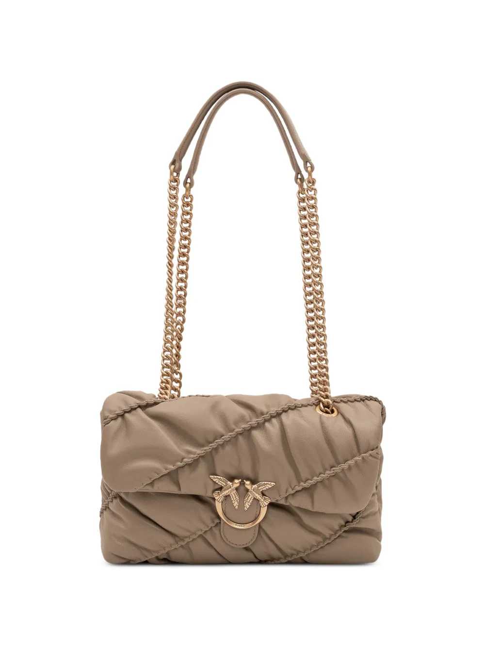 PINKO Love Puff crinkle shoulder bag - Grey