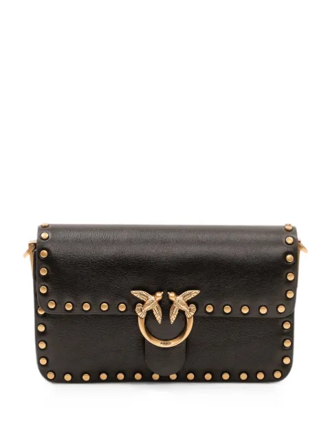 PINKO bolsa crossbody Love One de piel con apliques