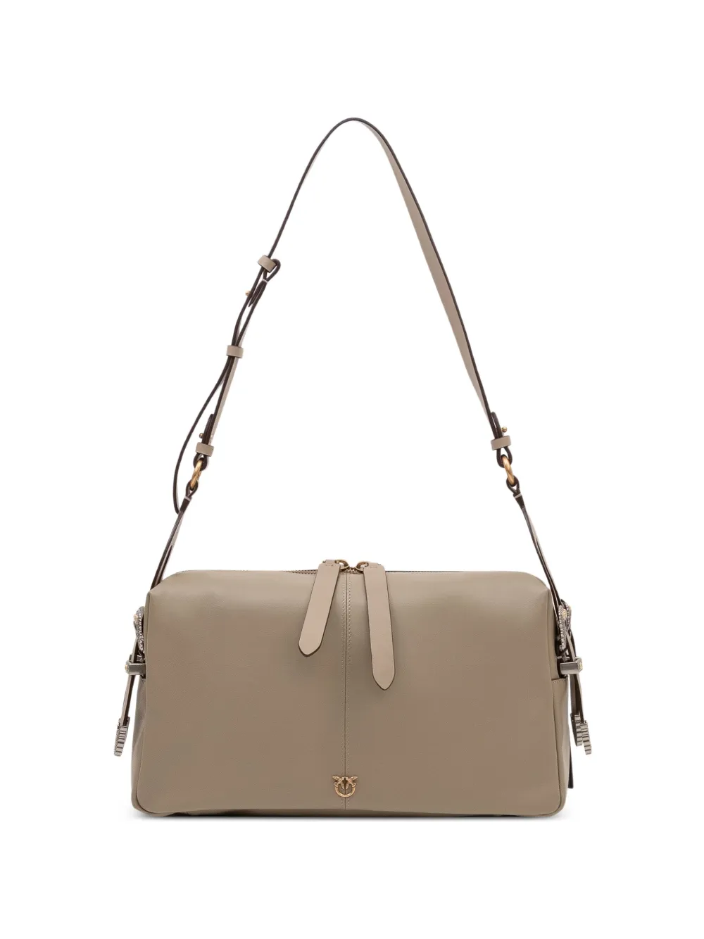 PINKO buckle-detail Love Birds shoulder bag - Toni neutri