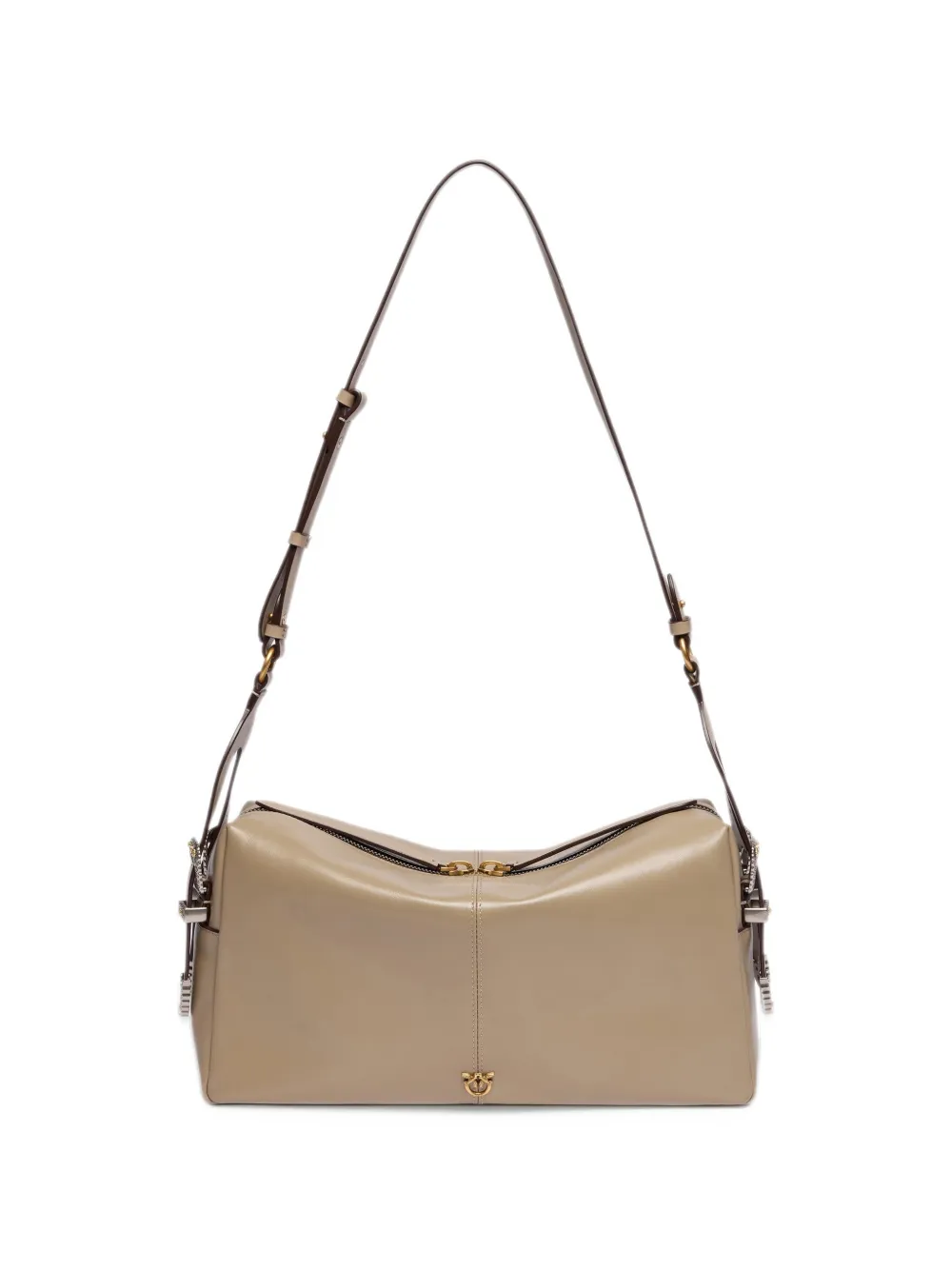 PINKO buckle-detail Love Birds shoulder bag - Toni neutri