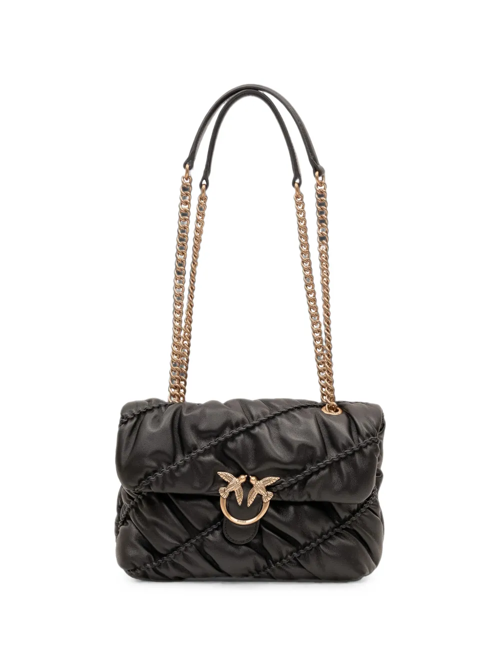 PINKO Love Puff crinkle shoulder bag - Schwarz