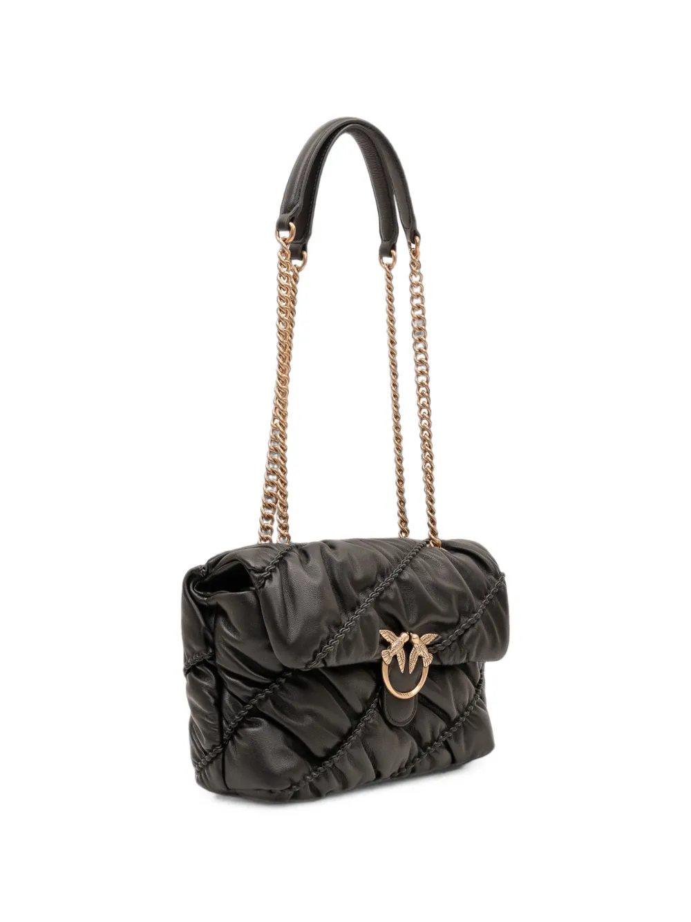 PINKO Love Puff schoudertas met gekreukt effect Zwart