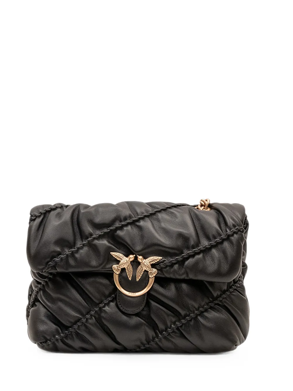 PINKO Love Puff schoudertas met gekreukt effect Zwart