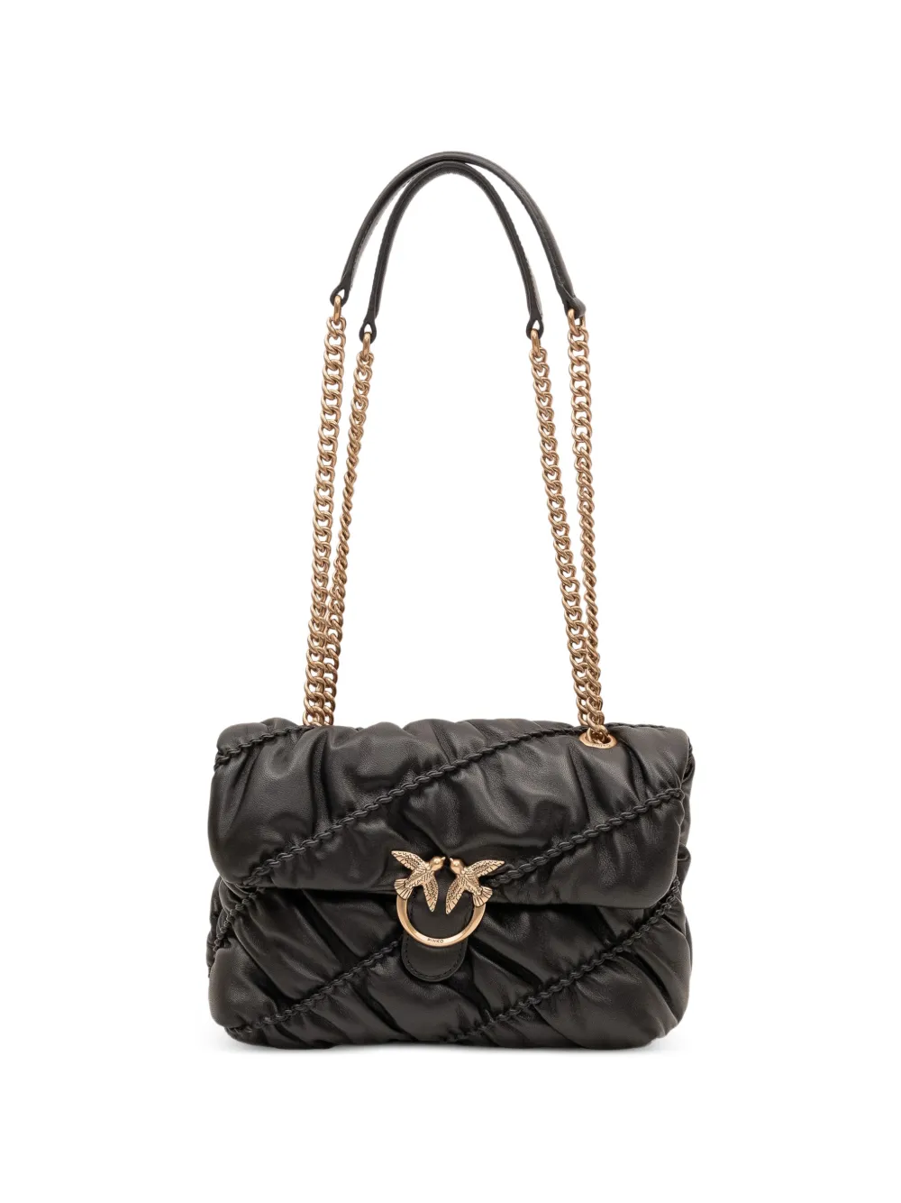 PINKO Love Puff crinkle shoulder bag - Black