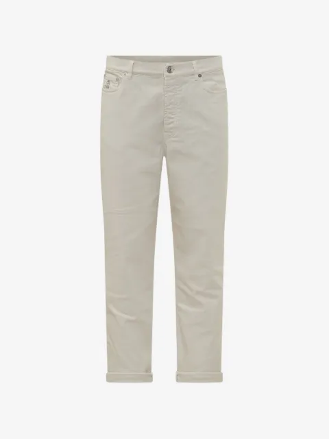 Brunello Cucinelli logo-patch trousers