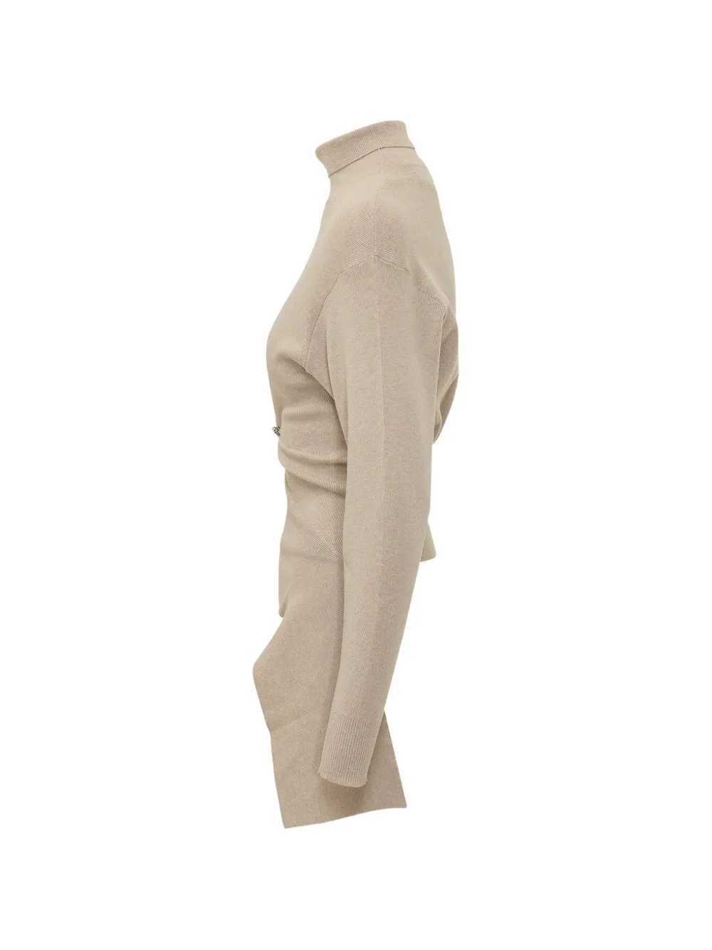Lanvin Gedrapeerde trui met veiligheidsspeld Beige