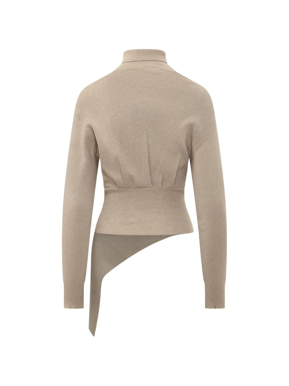 Lanvin Gedrapeerde trui met veiligheidsspeld Beige