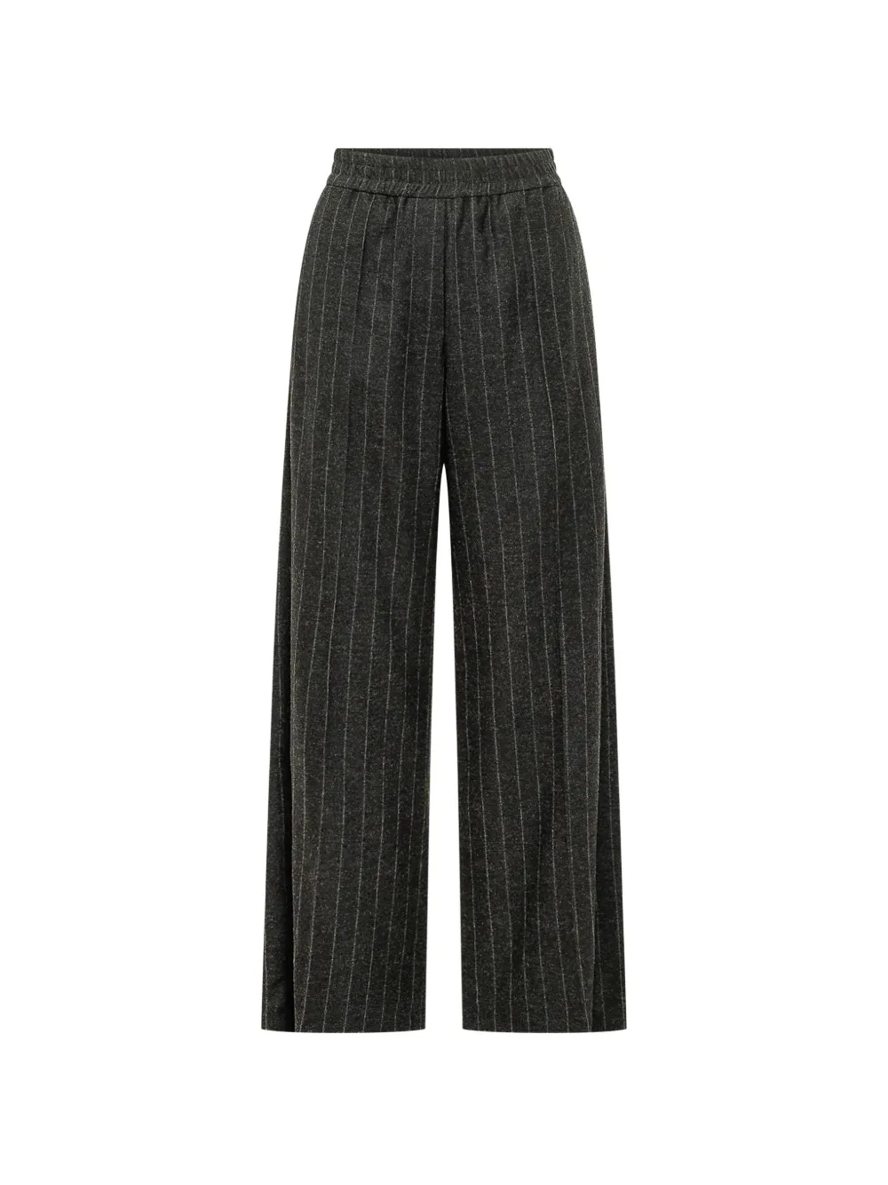 Brunello Cucinelli pinstripe wide-leg trousers - Grey