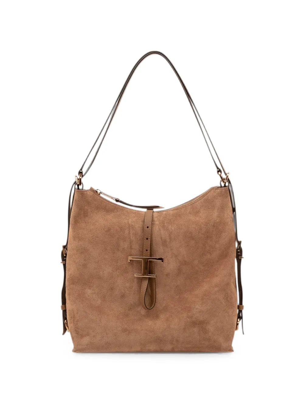 Tod's T Timeless small suede shoulder bag - Marrone