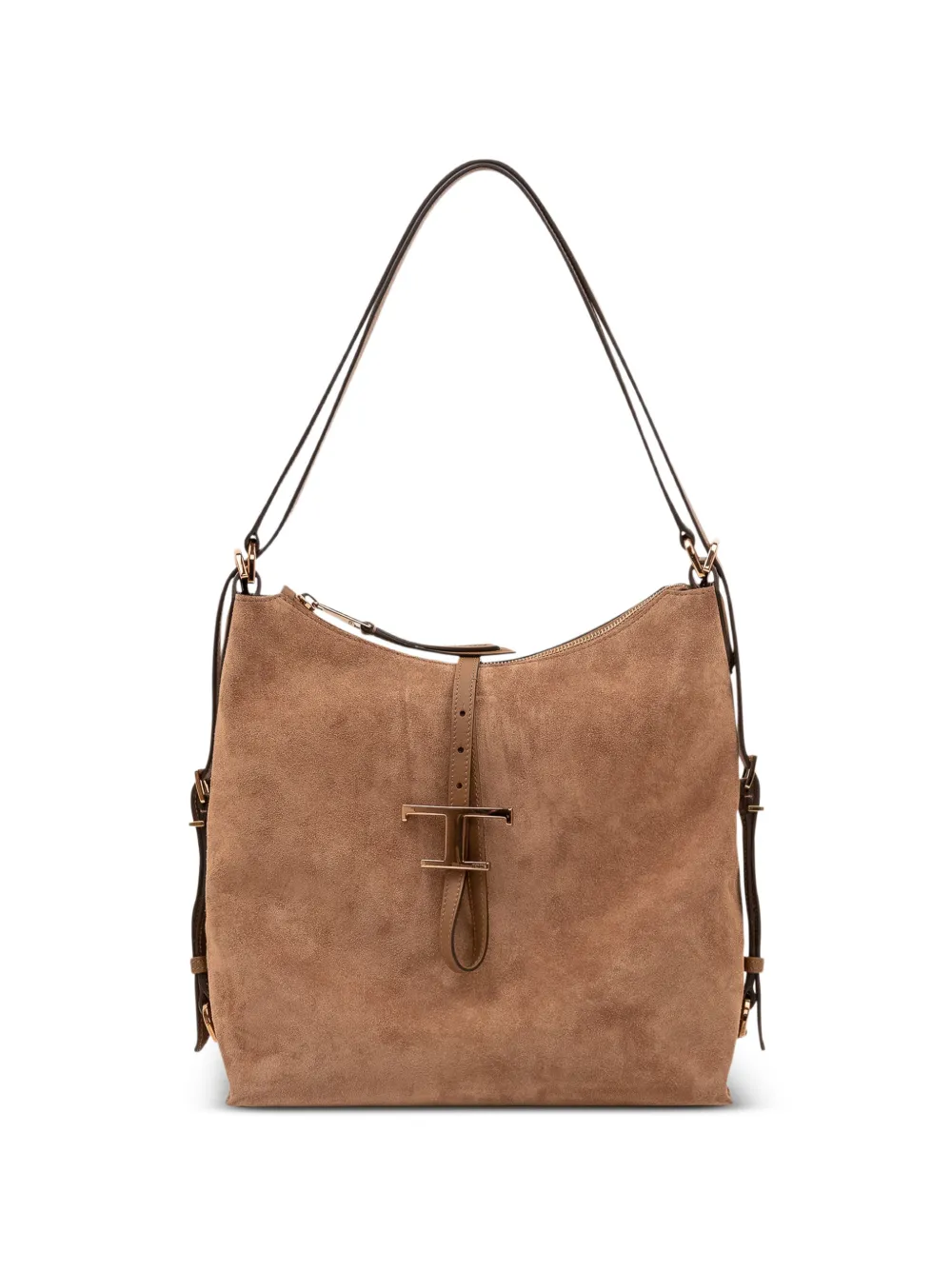 Tod's T Timeless small suede shoulder bag - Marrone