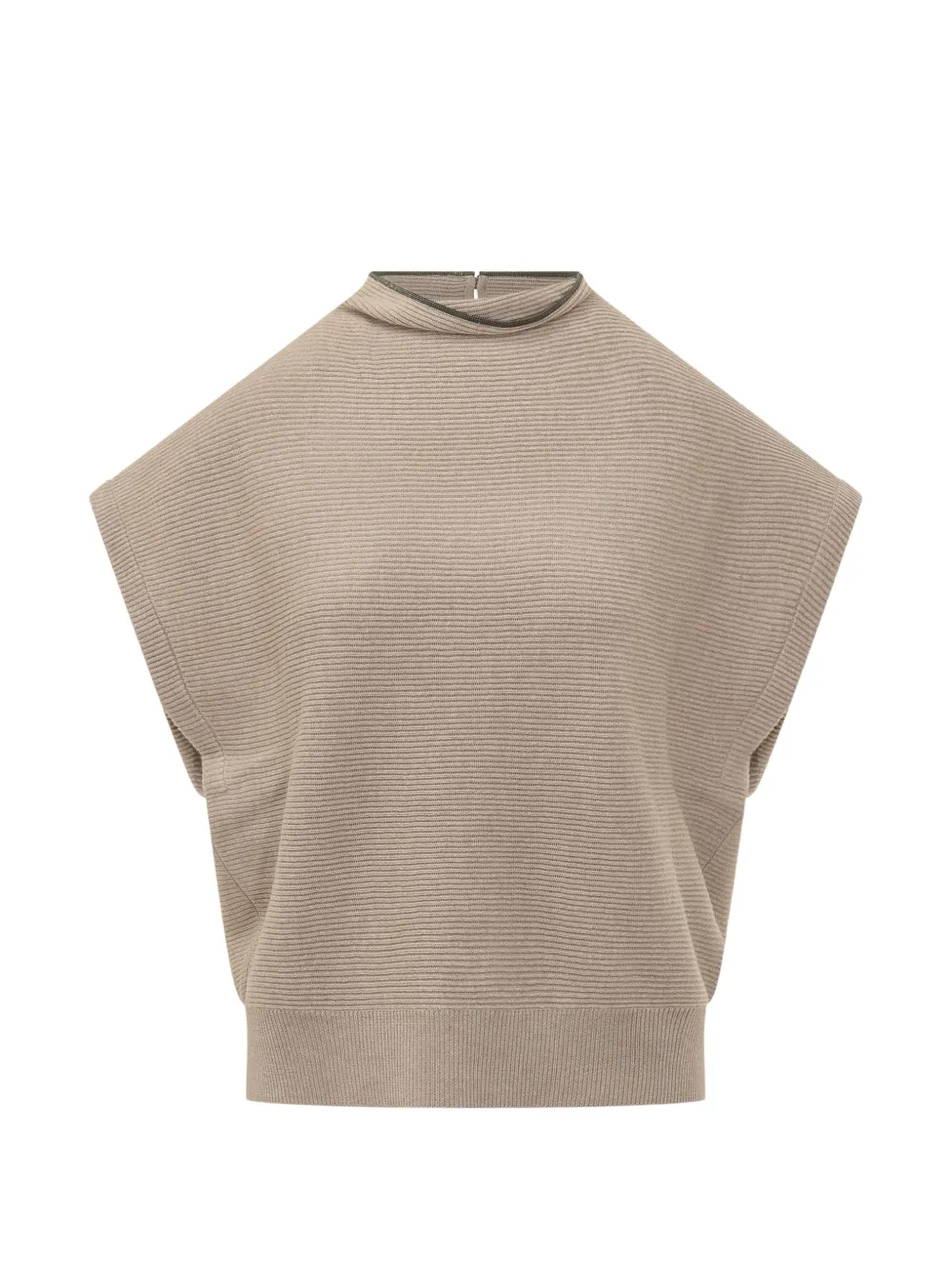 Brunello Cucinelli Monili-trim sleeveless sweater - Toni neutri