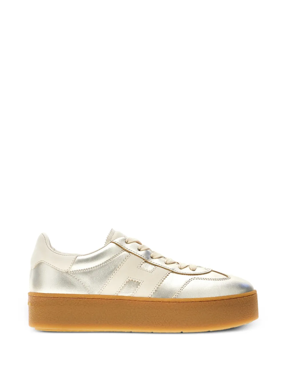 Hogan logo-patch platform sneakers Goud