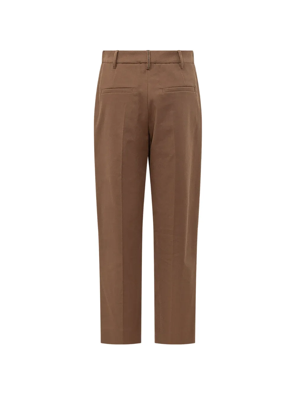 Brunello Cucinelli Plooibroek met toelopende pijpen Bruin