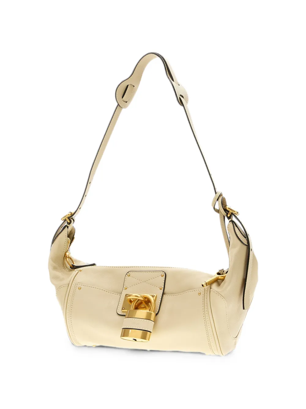 Chloé Paddington kalfsleren schoudertas met hangslot Beige
