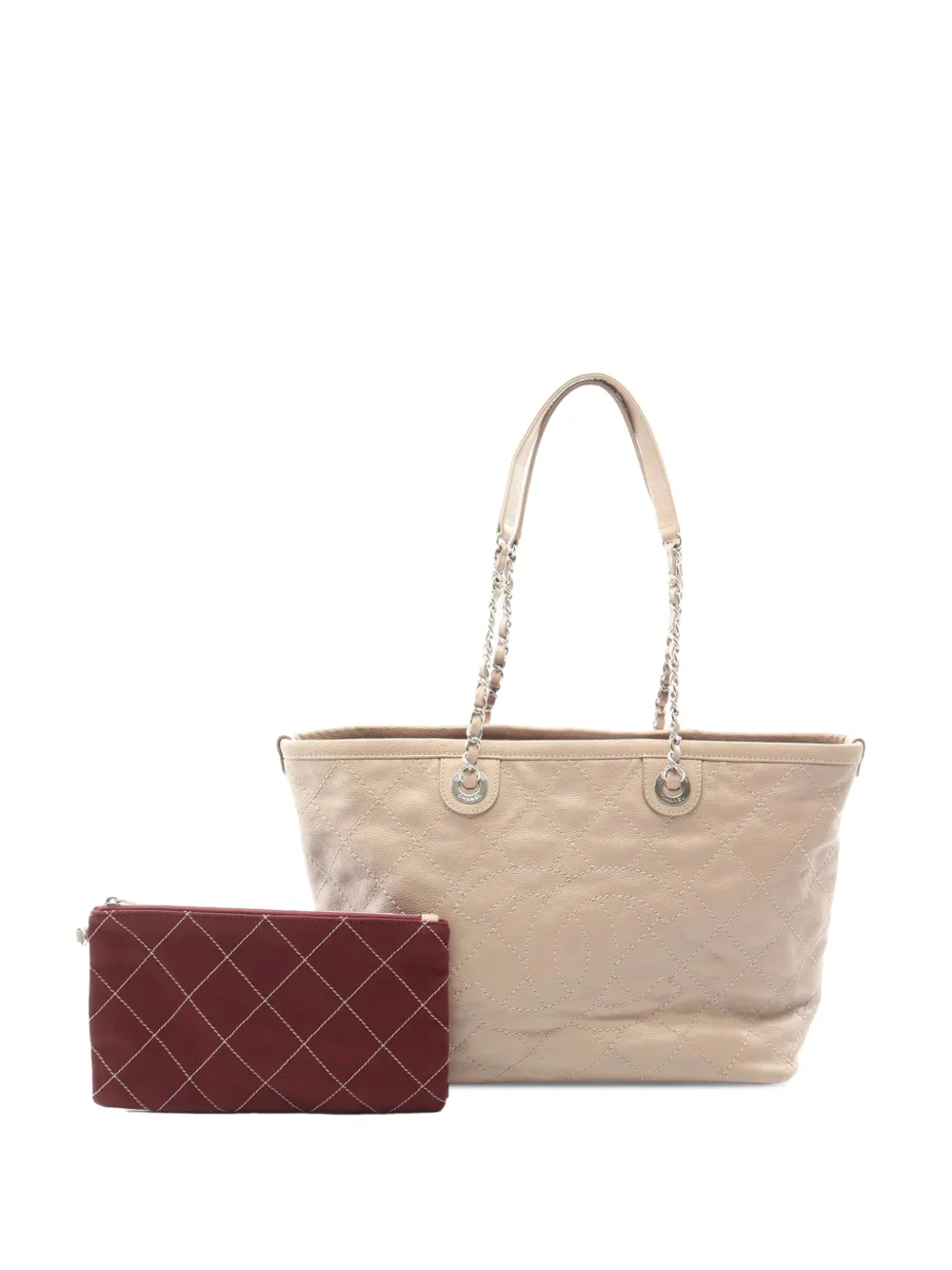 CHANEL Pre-Owned Borsa tote Wild Stitch CC in pelle Caviar 2014-2015 - Toni neutri