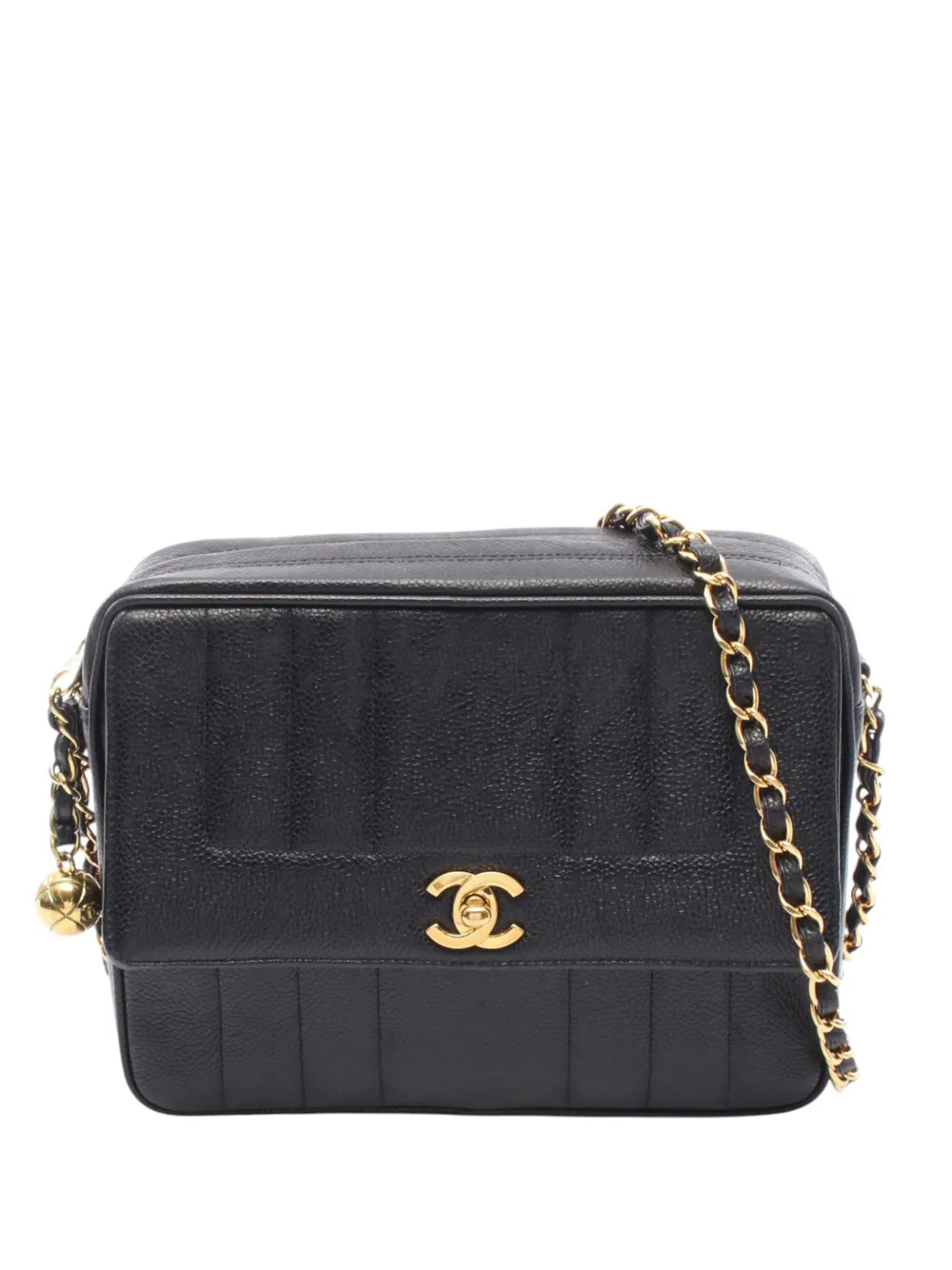 CHANEL Pre-Owned Borsa a tracolla Mademoiselle Coco Ball in pelle Caviar 2094-2096 - Nero