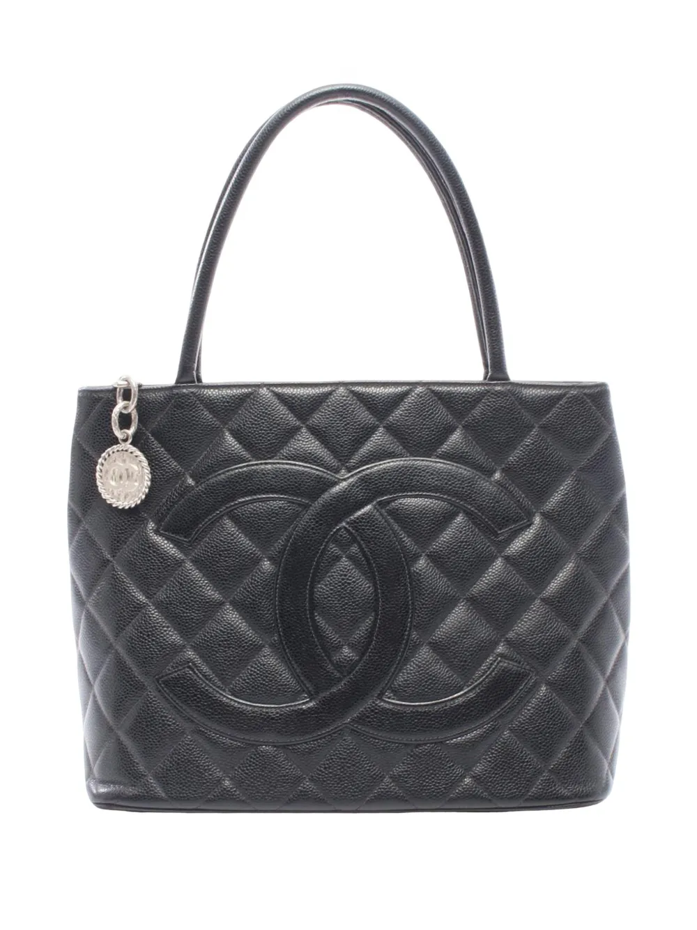 CHANEL Pre-Owned 1997-1999 Caviar Medallion tote bag - Black