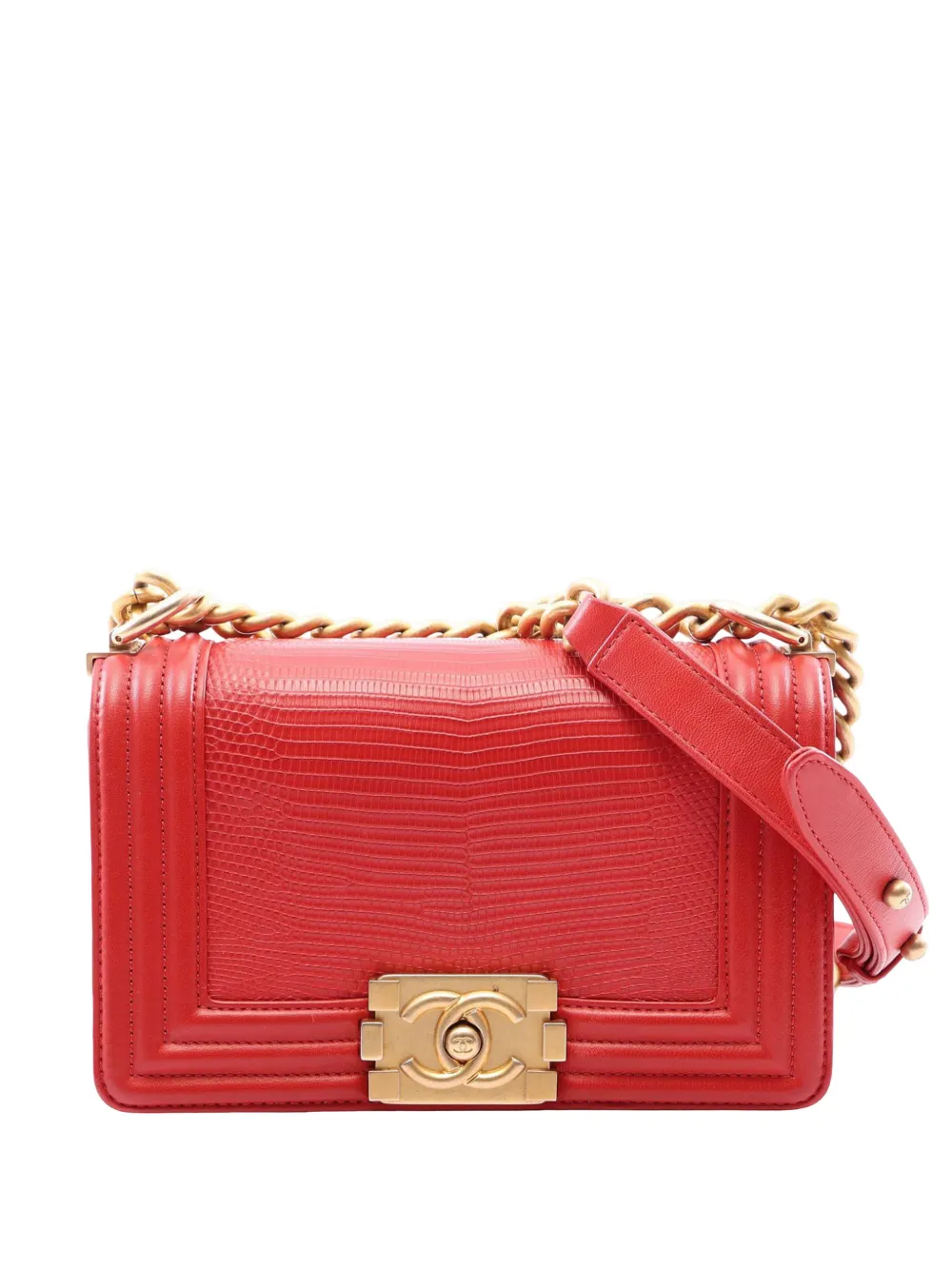 CHANEL Pre-Owned Borsa a tracolla Boy Flap piccola 2017-2018 - Rosso