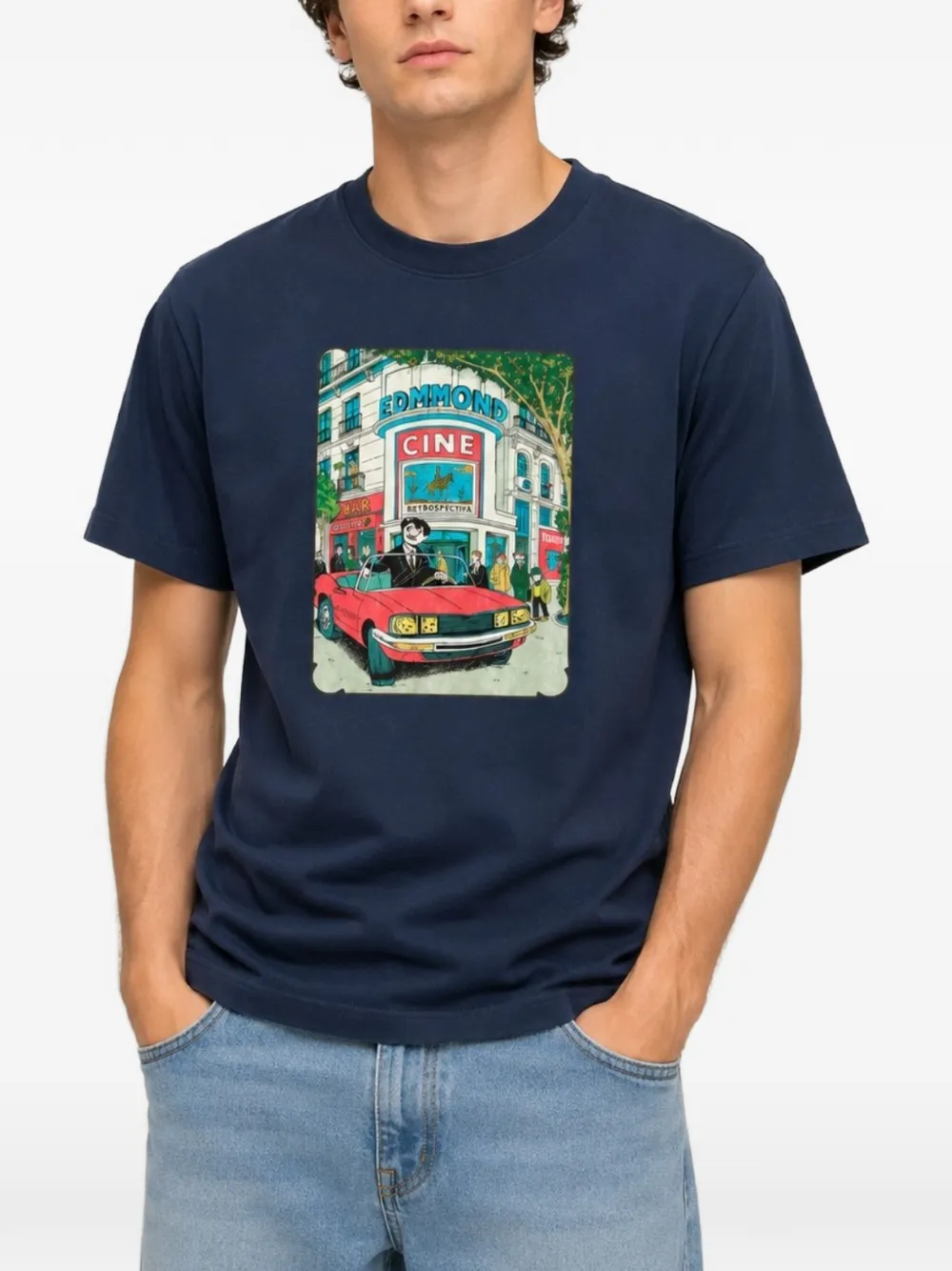 Edmmond Studios RETROSPECTIVA T-shirt met grafische print Blauw