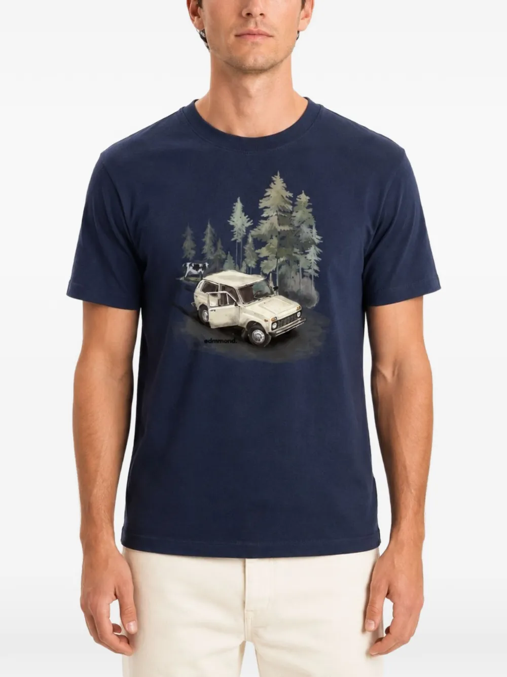 Edmmond Studios T-shirt met grafische print Blauw