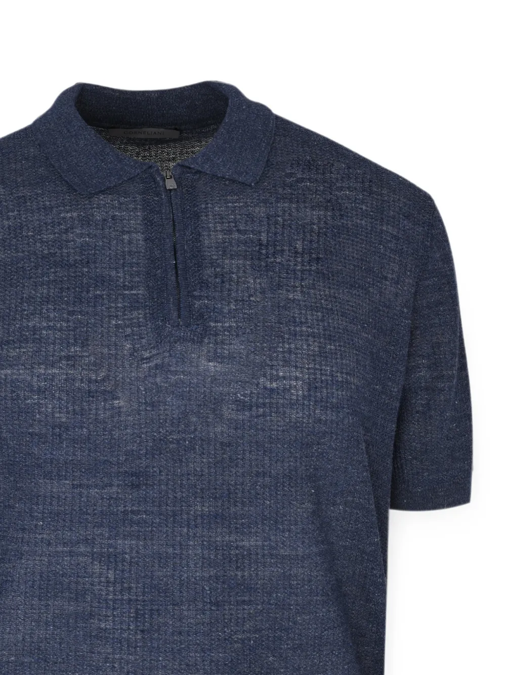 Corneliani Gebreid poloshirt Blauw