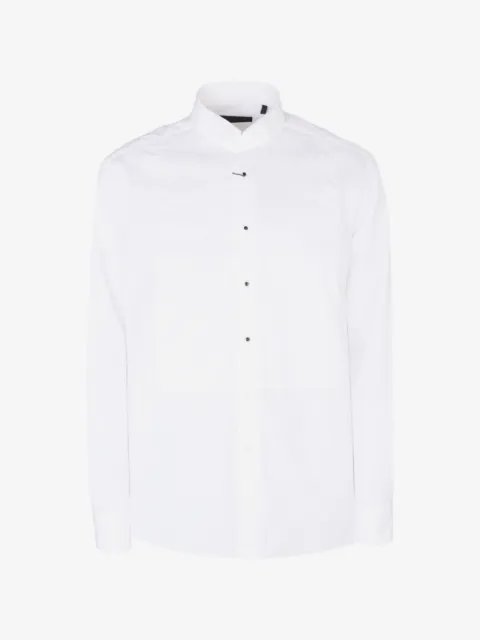 Corneliani camisa con pechera en la parte delantera