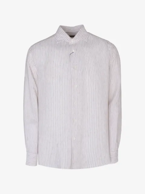Corneliani camisa con rayas estampadas