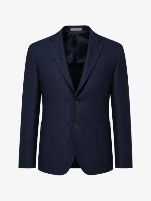 Corneliani micro-patterned single-breasted jacket