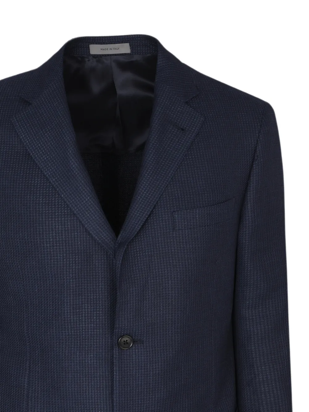 Corneliani Jack met enkele rij knopen en patroon Blauw