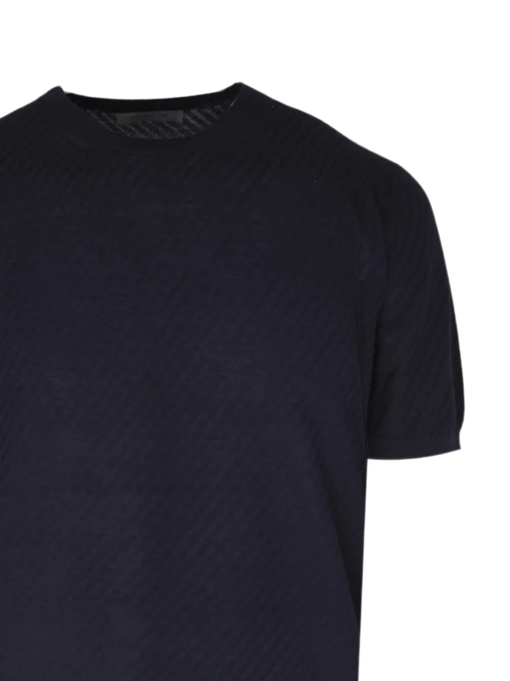 Corneliani Ribgebreid T-shirt Blauw
