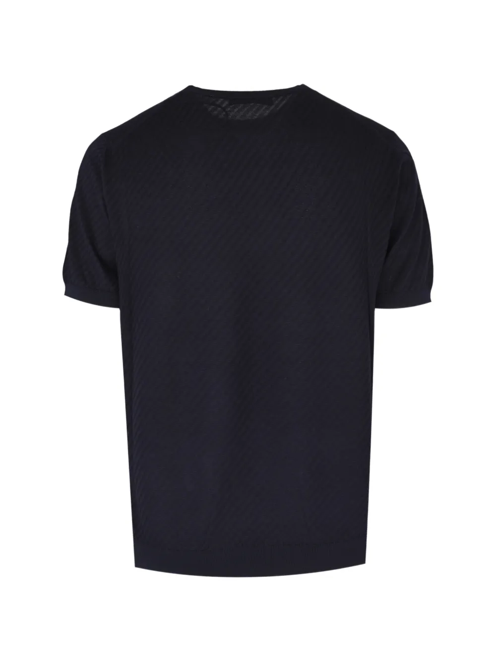 Corneliani Ribgebreid T-shirt Blauw