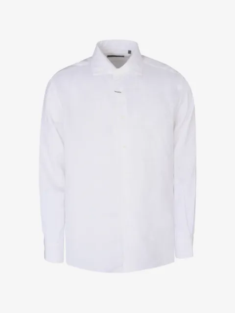 Corneliani long-sleeve linen shirt