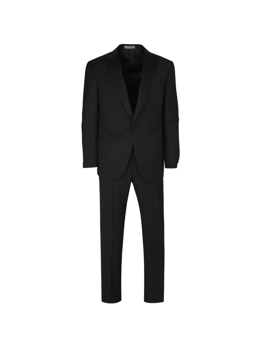 Corneliani peak-lapel single-breasted suit - Nero
