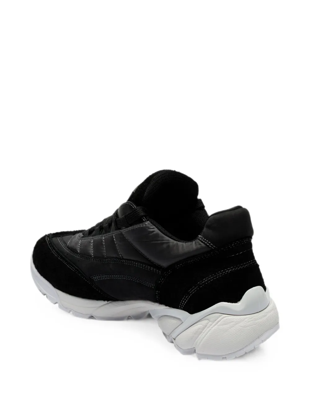 MM6 Maison Margiela panelled chunky low-top sneakers Zwart